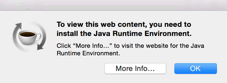 Dialog: Install Java Runtime Environment