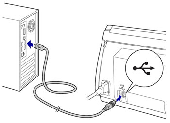 Kytke USB-kaapeli.