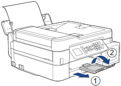 Saque el soporte del papel.