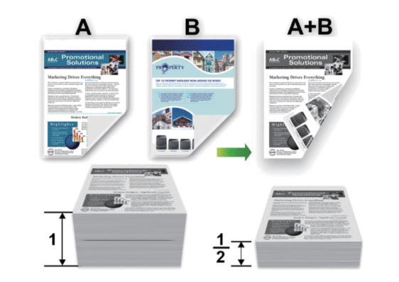 Nyomtatás a papír mindkét oldalára (Windows®) | Brother