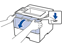 Avaa tulostimen etukansi vetämällä reunoista.