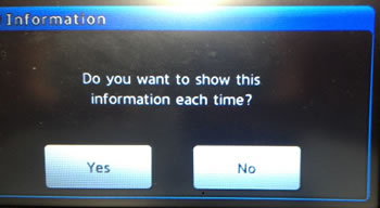 Select Yes or No