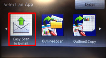 Wybierz opcję łatwe skanowanie do wiadomości e-mail