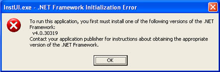 .net framework v4.0.30319 installer