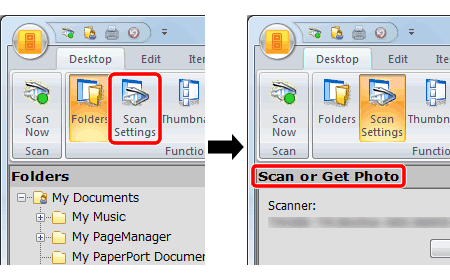 Click Scan Settings