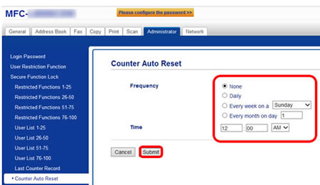 set frequency