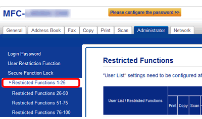 restricted function xx