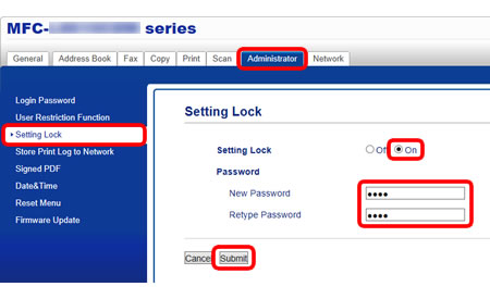 Setting Lock