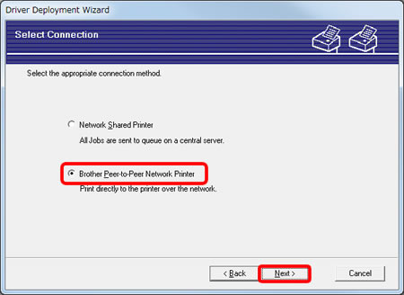Brother peer to peer network printer