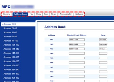 Web Based Management setting screen