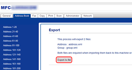 click export to file click export to file