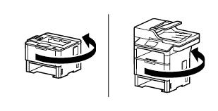 Rotate the machine 180 degree.