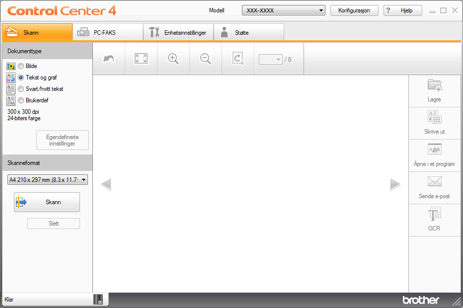 Lagre Skannet Data Til En Mappe Som En Pdf Fil Med Controlcenter4 I Hjemmemodus Windows Brother