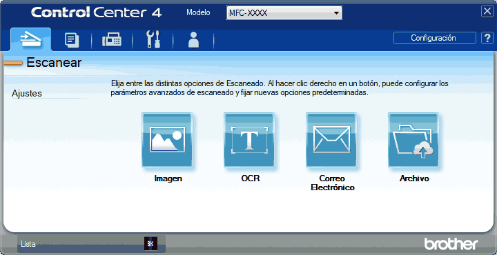 Guardar datos escaneados en una carpeta como archivo PDF usando el modo  avanzado ControlCenter4 (Windows) | Brother