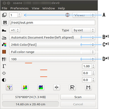 Change the brscan5 scan settings using XSane (Linux) | Brother