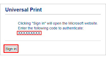 Write down the code and then click Sign In