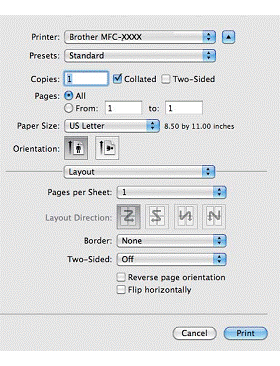 Change the paper size and paper type