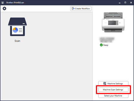 Machine Scan Settings