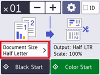 Copy documents on Letter paper, and then cut the paper in half to Half ...