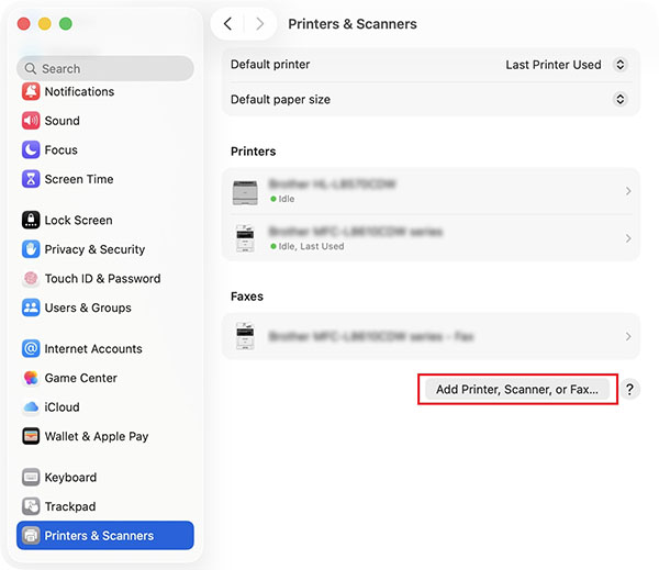 Print a PDF file with mixed paper sizes from different paper trays (Mac).