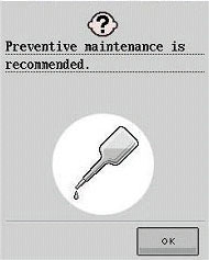 Preventive maintenance is recommended