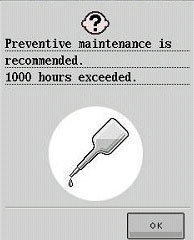 Preventive maintenance is recommended