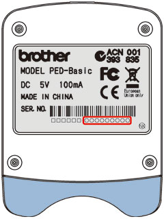 Location of the serial number