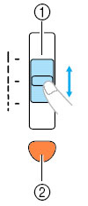 stitch length adjustment button