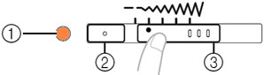 Stitch width adjustment indicator