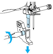 remove the presser foot holder