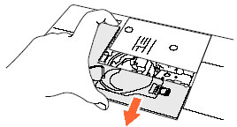 Slide the needle plate cover