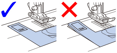 The needle plate cover is not flush with the surface of the machine