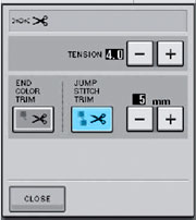 Press the Jump stitch key to turn off JUMP STITCH