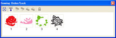 Sewing Order/Lock dialog box