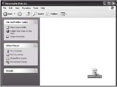Move/copy the pattern data to "Removable Disk".