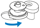 Schieben Sie die Aufspulwelle nach rechts