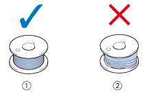 Not winding the bobbin properly may cause the thread tension to loosen