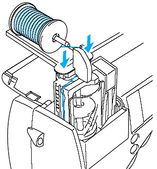 Check that the thread cassette indicator is lit up in green.