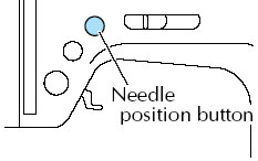 Press needle position button