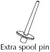 Extra spool pin