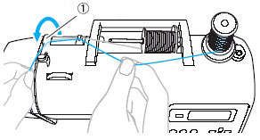 Threading the upper thread