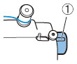 Make sure that the mark on the wheel points up as shown in the following illustration.