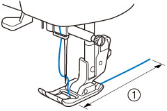 Trek ongeveer 5 cm (2 inch) draad naar buiten