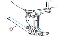 Pass the thread under the presser foot