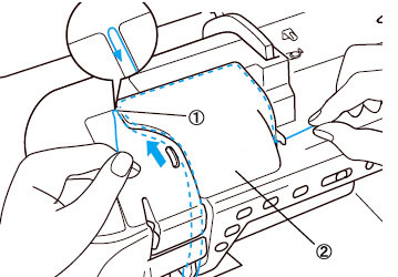 Pull the thread up along the left side of the thread path guide.