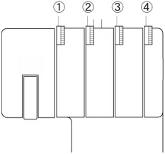 Thread tension dial for each needle thread