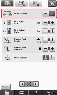 setting Width Control