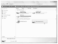The Removable Disk icon appears in Computer (My computer) on the computer.