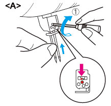 Installing the left needle