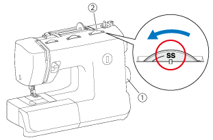 pattern selection dial / Stitch length dial